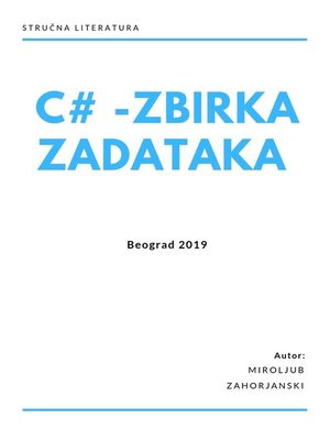 cover image of C# Zbirka zadataka